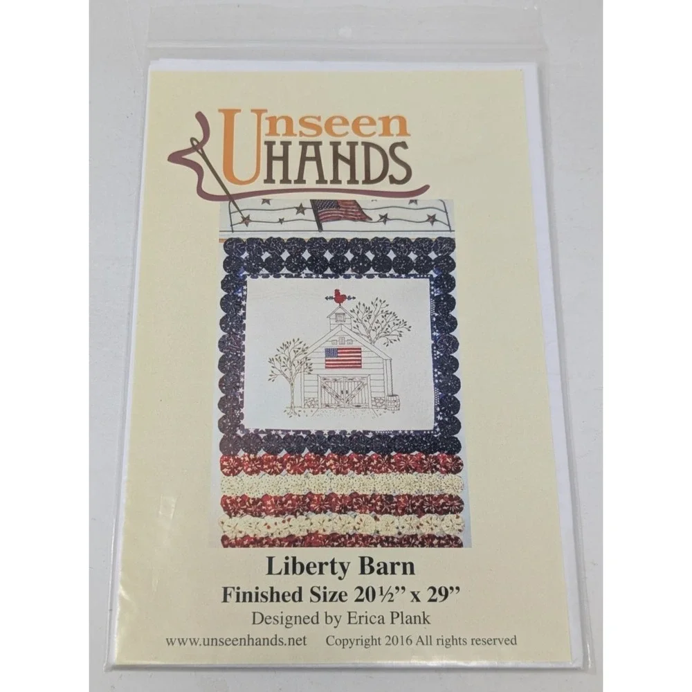 Unseen‎ Hands Liberty Barn Quilt Pattern Erica Plank 2016 Rustic USA  Patriotic